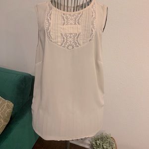 Extra long cream blouse size S